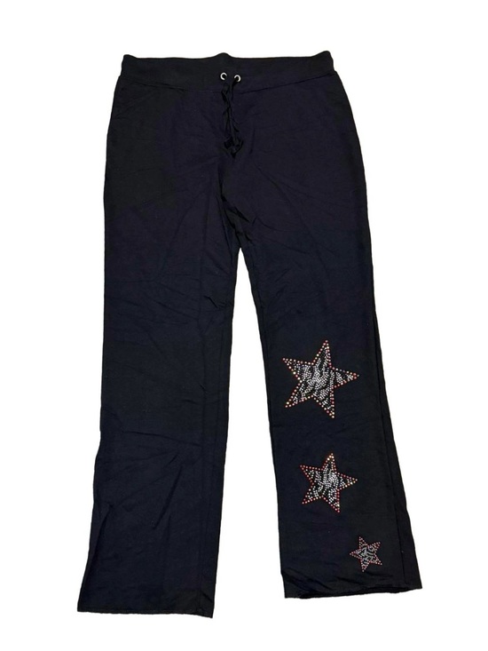 Rue21 Pants - Rue21 Y2K Black Red Rhinestone Star Wide Leg Lounge Pants XL Big and Tall